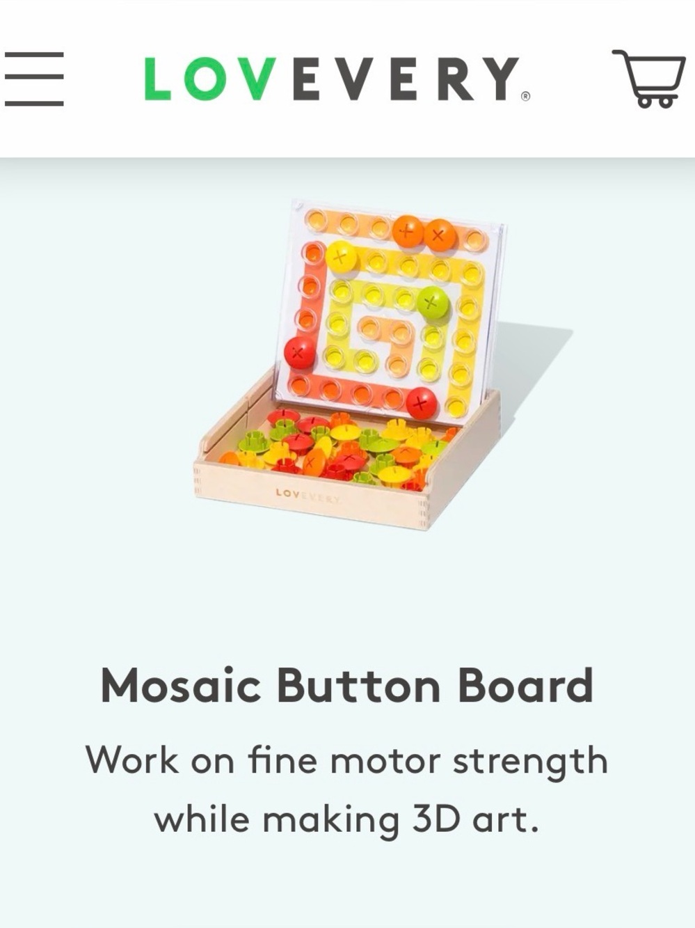 Lovevery Mosaic Button Board